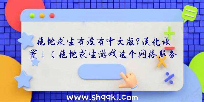 绝地求生有没有中文版？汉化设置！（绝地求生游戏选个网络服务器选个慢慢方法就能玩了）